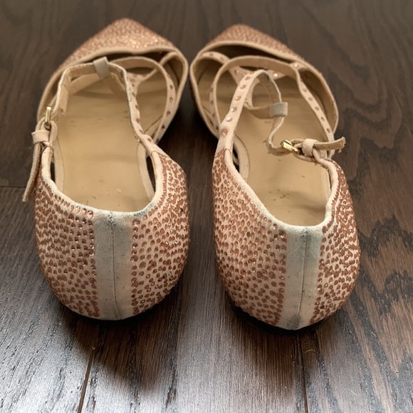 Zara Rhinestone Caged Pointy Toe Flats - Picture 4 of 8